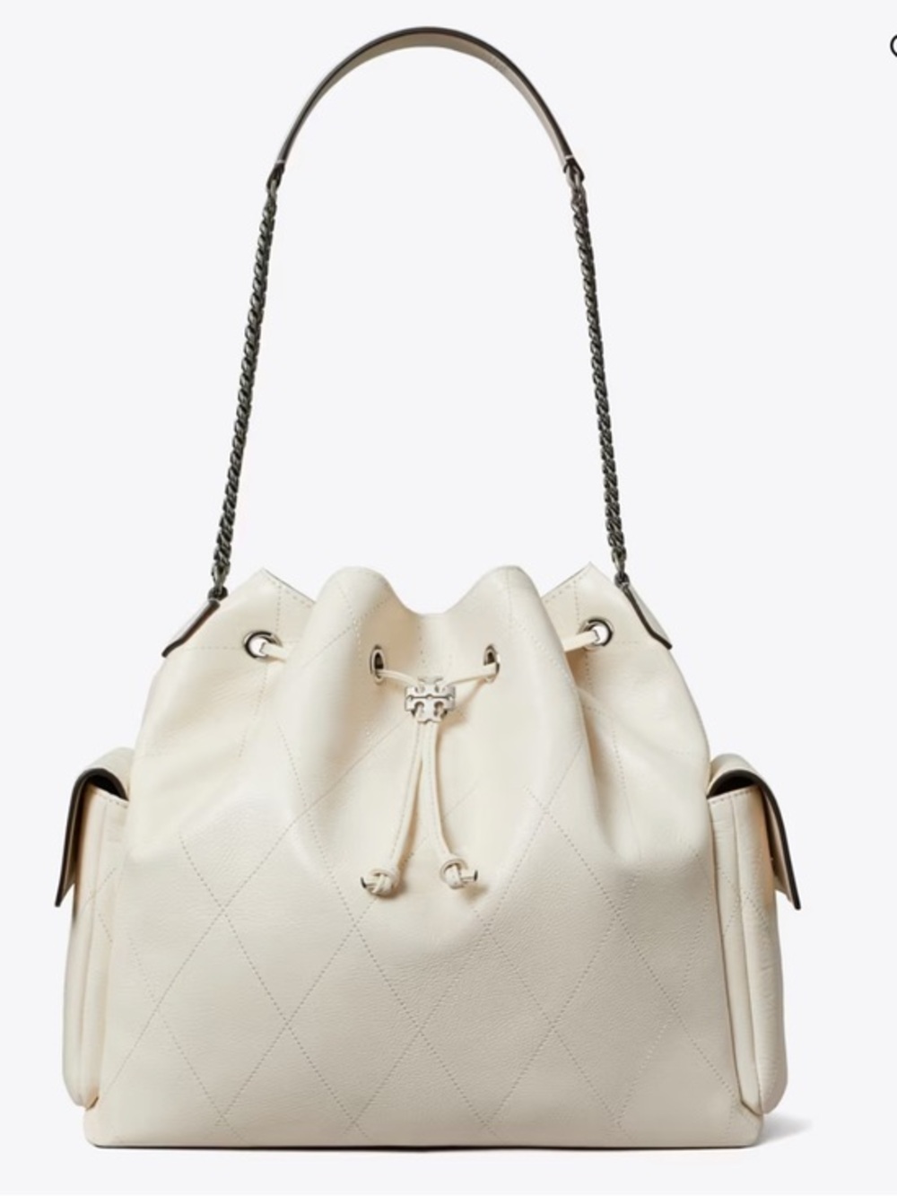 Tory Burch LARGE CHARLIE QUILTED DRAWSTRING SHOULDER BAG